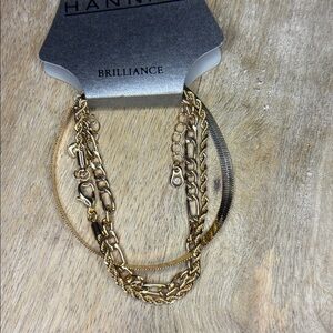 NWT Dainty gold bracelet trio